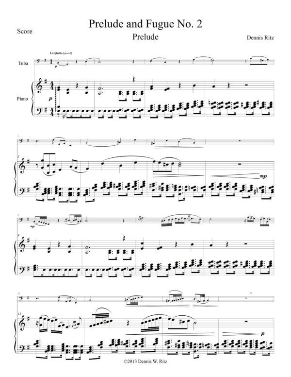 Prelude and Fugue No. 2 – Prelude