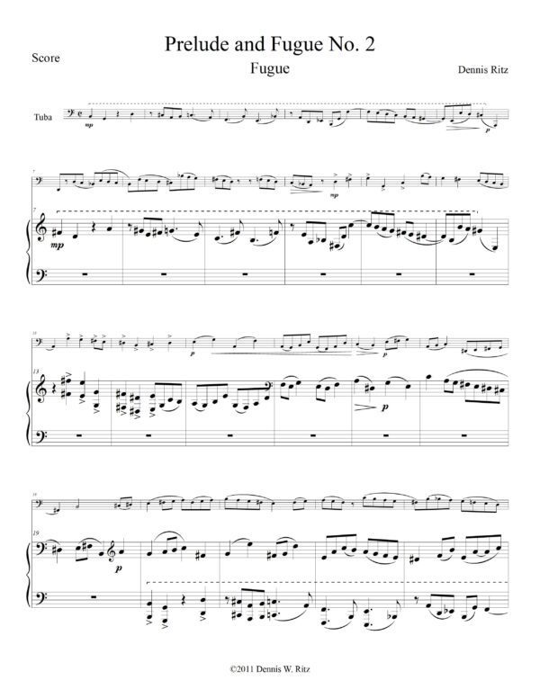 Prelude and Fugue No. 2 – Fugue