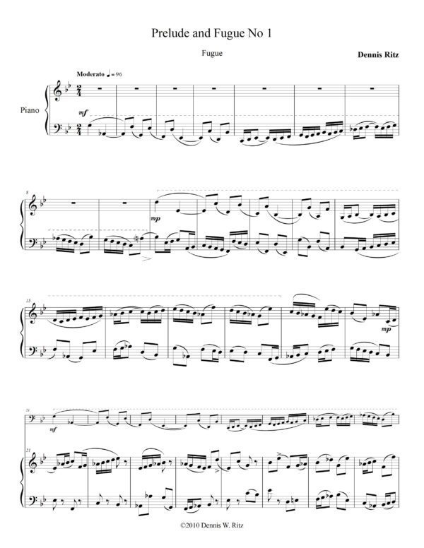 Prelude and Fugue No. 1 – Fugue