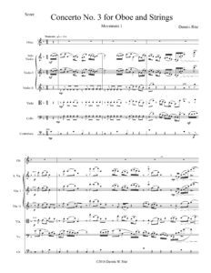 Concerto No. 3 for Oboe and Strings Movement 1