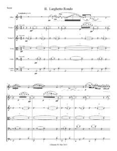 Concerto No. 2 for Oboe and Strings – Movement 2 Larghetto Rondo musical composition