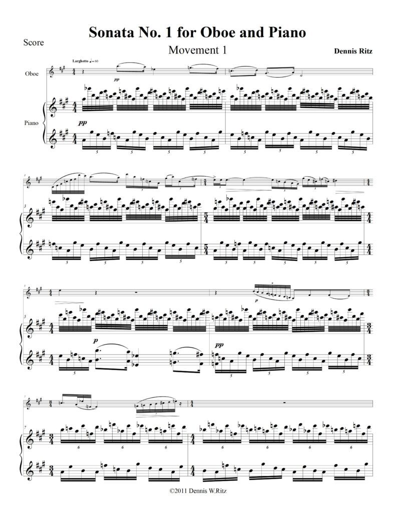 Sonata No. 1 for Oboe and Piano Movement 1