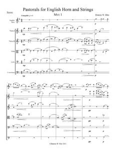 Pastorals for English Horn and Strings – Tranquillo