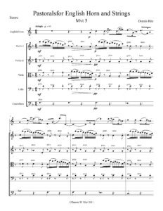 “Pastorals for English Horn and Strings” sheet