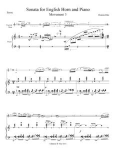 Sonata for English horn and Piano Movement 3