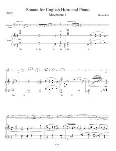 Sonata for English horn and Piano Movement 4