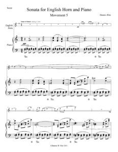 Sonata for English horn and Piano Movement 5