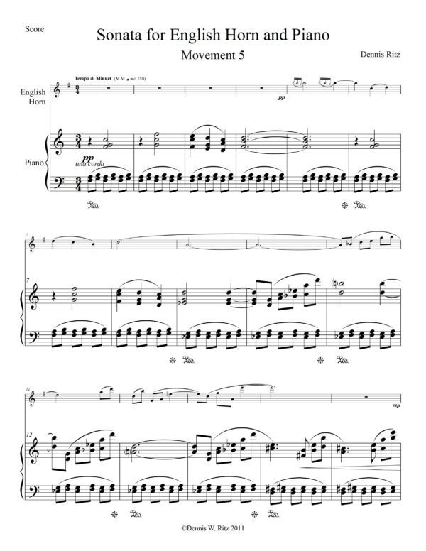 Sonata for English horn and Piano Movement 5