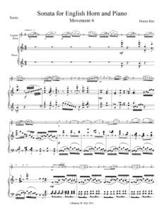 Sonata for English horn and Piano Movement 6