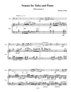 Sonata for Tuba and Piano Movement 1