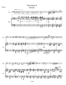 Sonata for Tuba and Piano Movement 4