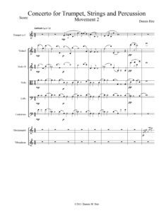 Concerto for Trumpet, Strings, and Percussion – Movement 2