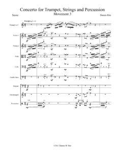 Concerto for Trumpet, Strings, and Percussion – Movement 3