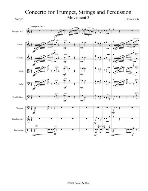 Concerto for Trumpet, Strings, and Percussion – Movement 3