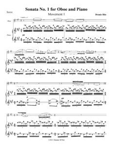 Sonata No. 1 for Oboe and Piano Movement 1