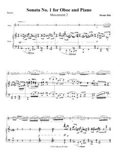 Sonata No. 1 for Oboe and Piano Movement 2