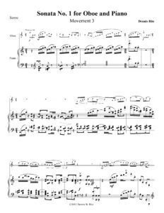 Sonata No. 1 for Oboe and Piano Movement 3