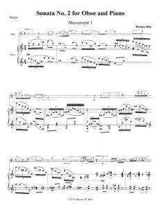 Sonata No. 2 for Oboe and Piano Movement 1