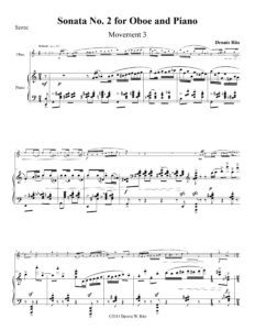 Sonata No. 2 for Oboe and Piano Movement 3