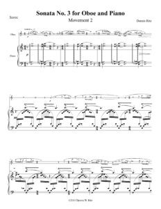 Sonata No. 3 for Oboe and Piano Movement 2