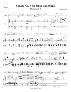 Sonata No. 3 for Oboe and Piano Movement 4