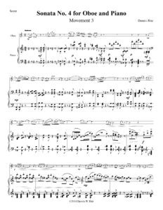 Sonata No. 4 for Oboe and Piano Movement 3