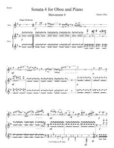 Sonata No. 4 for Oboe and Piano Movement 4