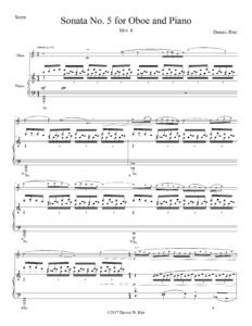 Sonata No. 5 for Oboe and Piano Movement 4