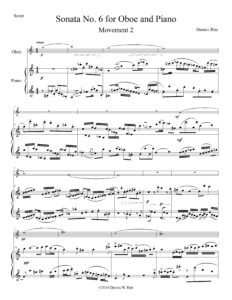 Sonata No. 6 for Oboe and Piano Movement 2