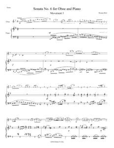 Sonata No. 6 for Oboe and Piano Movement 3