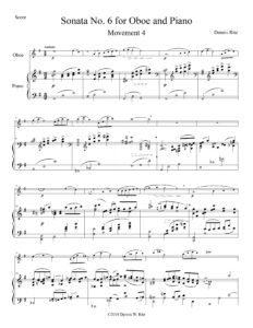 Sonata No. 6 for Oboe and Piano Movement 4