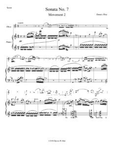 Sonata No. 7 for Oboe and Piano Movement 2