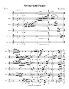 Sheet music of “Prelude and Fugue”