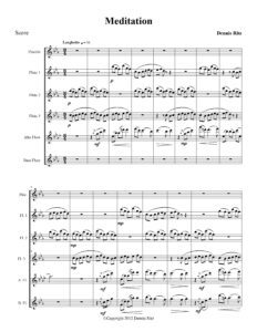 “Meditation” sheet music