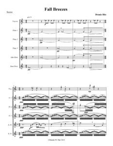 “Fall Breezes” musical score