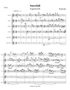 Musical score of “Snowfall”