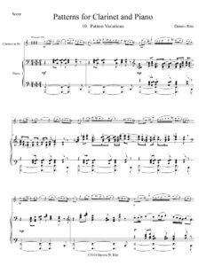 Part ten of “Pattern for Clarinet and Piano”